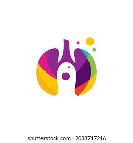 Lung Vector icon for medical design illustration Template