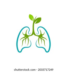 Lung Vector icon for medical design illustration Template