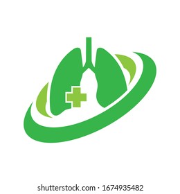 Lung Vector Illustration design Logo template