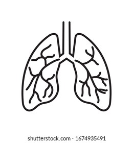 Lung Vector Illustration design Logo template