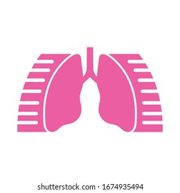 Illustrations-Design für Lung-Vektorillustration Logo-Vorlage