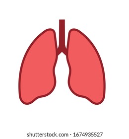 Lung Vector Illustration design Logo template