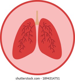 Lung Vector Illustration design Logo template