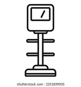 Lung ventilator machine icon outline vector. Patient equipment. Care device