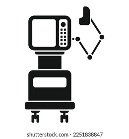 Lung ventilator machine icon simple vector. Patient equipment. Care device