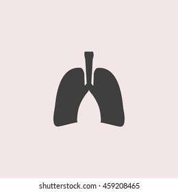 Lung web icon. Isolated illustration