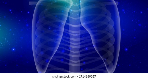 Lung X-ray human body background