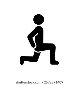 Ícone de exercício Lunge isolado no fundo branco