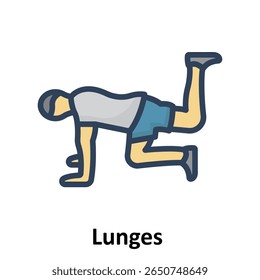 Lunges Vector Icon which can easily modify or edit
