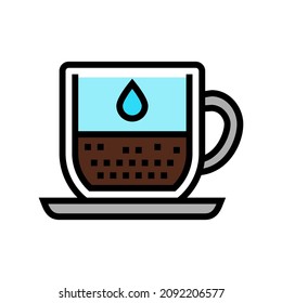 lungo coffee color icon vector. lungo coffee sign. isolated symbol illustration