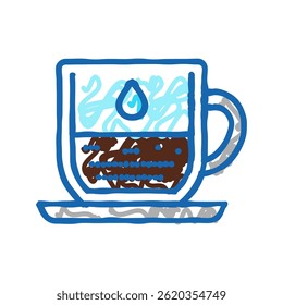 lungo coffee doodle icon sketch vector. lungo coffee sign. isolated symbol illustration