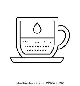 lungo coffee line icon vector. lungo coffee sign. isolated contour symbol black illustration