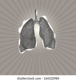 Lungs. Abstract medical illustration, background.