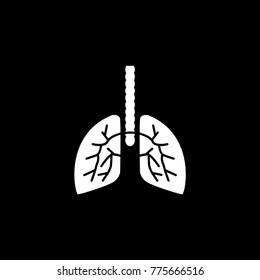 Lungs with bronchi vector icon