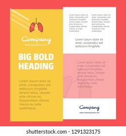 Lungs Business Company Poster Template. with place for text and images. vector background