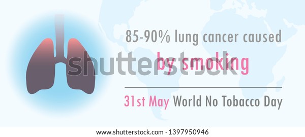 Lungs Cancers Icon Wording Causes Lung Stock Vector Royalty Free 1397950946