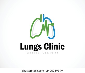 lungs care logo creative health design concept hand ,medical clinic solution