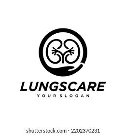 Lungs Care Logo Design Vector