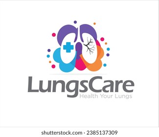 lungs care logo designs for medical service and consult