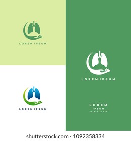Lungs Care logo designs vector, Lungs logo template, design concept, logo, logotype element for template