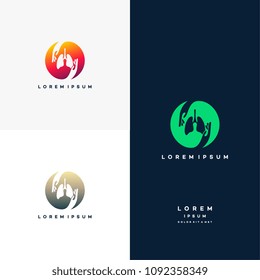 Lungs Care logo designs vector, Lungs logo template, design concept, logo, logotype element for template