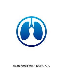 Lungs Care Logo Template Design Vector, Lungs health Design Concept,Creative, Icon - Vector