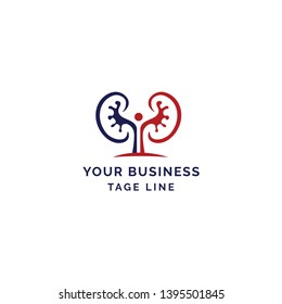 Lungs Care Logo Template Design Vector in tree concept and people