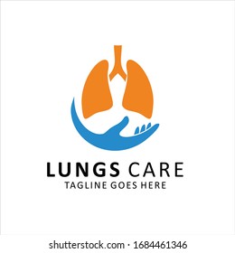 Diseño Vector de plantilla de logotipo Lungs Care, Emblem, Concepto de diseño, símbolo creativo, icono, pulmones cuidado Diseño del logotipo Idea.