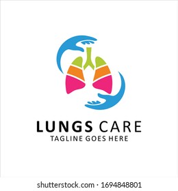 Lungs Care Logo Template Design Vector, Emblem, Design Concept, Creative Symbol, Icon, lungs care  Idea logo design inspiration.