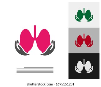Vector de plantilla de logotipo Lungs Care, Emblem, Concepto de diseño, símbolo creativo, icono