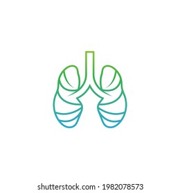 Lungs Care Logo Template Design Vector, Lungs health Design Concept,Creative, Icon - Vector