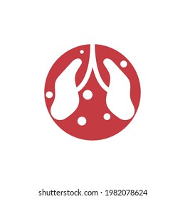 Lungs Care Logo Template Design Vector, Lungs health Design Concept,Creative, Icon - Vector