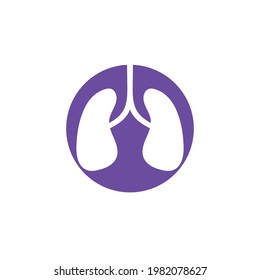 Lungs Care Logo Template Design Vector, Lungs health Design Concept,Creative, Icon - Vector