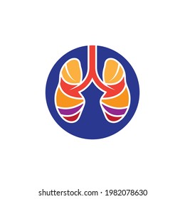 Lungs Care Logo Template Design Vector, Lungs health Design Concept,Creative, Icon - Vector