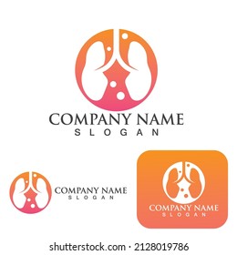 Modelo de diseño del logotipo de Lunes Cuidados, Concepto de diseño de estado de los pulmones, creativo, icono - Vector
