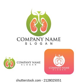 Modelo de diseño del logotipo de Lunes Cuidados, Concepto de diseño de estado de los pulmones, creativo, icono - Vector