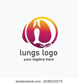 Lungs Care Logo Template Design Vector, health Creative Symbol
