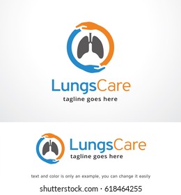 Lungs Care Logo Template Design Vector, Emblem, Design Concept, Creative Symbol, Icon