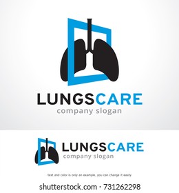 Vector de plantilla de logotipo Lungs Care, Emblem, Concepto de diseño, símbolo creativo, icono