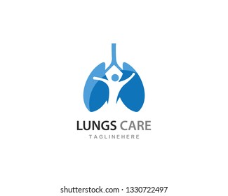 Lungs Care Logo Vector Template