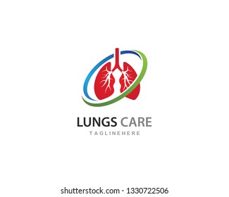 Lungs care logo vector template