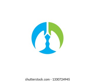 Lungs care logo vector template