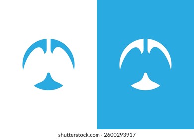 Lungs care logotype design template. Medical clinic logo.