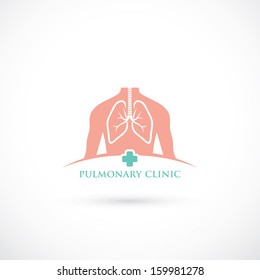 Lungs clinic symbol - vector illustration