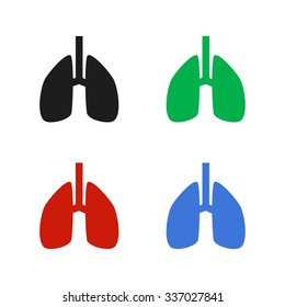 Lungs - color vector icon