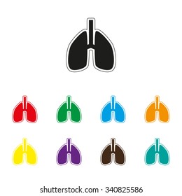 Lungs - color vector icon