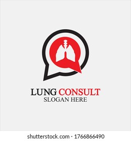 Lungs Consult Logo design vector. Lungs Forum logo template, Lung Care icon.