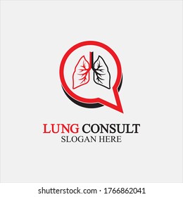 Lungs Consult Logo designs vector, Lungs Forum logo template, Lungs Care icon.