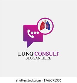 Lungs Consult Logo designs vector, Lungs Forum logo template, Lungs Care icon.
