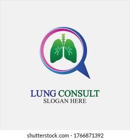 Lungs Consult Logo designs vector, Lungs Forum logo template, Lungs Care icon.